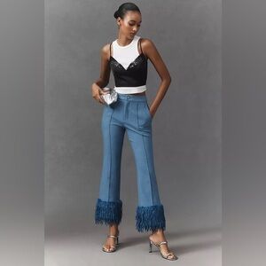 NWT! Anthropologie Maeve Cuffed Plush Party Pants - Size 12 👝